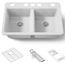 Riverby 33" Undermount Double-bowl Workstation Kitchen Sink (White), K-8679-5UA3-0