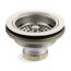 Duostrainer Sink Drain And Strainer Basket, Less Tailpiece (Vibrant Polished Nickel), K-8799-SN