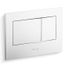 Bevel Flush Actuator Plate For 2"x4" In-wall Tank And Carrier System (White), K-8857-0