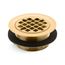 Round Shower Drain For Use w/ Plastic Pipe, Gasket Included (Vibrant Brushed Moderne Brass), K-9132-2MB