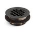 Round Shower Drain For Use w/ Plastic Pipe, Gasket Included (Matte Black)