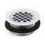 Round Shower Drain For Use w/ Plastic Pipe, Gasket Included (Polished Chrome)