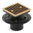 Clearflo Square Design Tile-in Shower Drain (Vibrant Brushed Moderne Brass)
