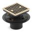 Clearflo Square Design Tile-in Shower Drain (Vibrant French Gold), K-9136-AF