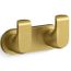 Avid Double Robe Hook (Vibrant Brushed Moderne Brass), K-97500-2MB