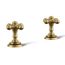 Artifacts Cross Bathroom Sink Faucet Handles (Vibrant Brushed Moderne Brass)