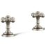 Artifacts Cross Bathroom Sink Faucet Handles (Vibrant Brushed Nickel), K-98068-3-BN