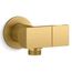 Exhale Wall Mount Handshower Holder w/ Supply Elbow And Check Valve (Vibrant Brushed Moderne Brass)