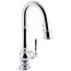 Artifacts Pull-down Kitchen Faucet w/ 3-Function Sprayhead (Polished Chrome), K-99261-CP