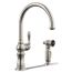 Artifacts Single-handle Kitchen Faucet w/ 2-Function Sprayhead (Vibrant Polished Nickel), K-99262-SN