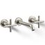 Purist Wall Mount Bathroom Faucet w/ Cross Handles, 1.2 GPM (Vibrant Polished Nickel), K-T14413-3-SN