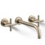 Purist Wall Mount Bathroom Faucet w/ Cross Handles, 1.2 GPM (Vibrant Brushed Bronze), K-T14414-3-BV