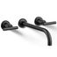 Purist Wall Mount Bathroom Faucet w/ Lever Handles, 1.2 GPM (Matte Black), K-T14414-4-BL