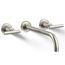 Purist Wall Mount Bathroom Faucet w/ Lever Handles, 1.2 GPM (Vibrant Polished Nickel), K-T14414-4-SN