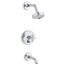 Purist Rite-temp Bath And Shower Trim Kit w/ Push-button Diverter And Cross Handle, 2.5 GPM (Polished Chrome)