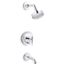 Purist Rite-temp Bath And Shower Trim Kit w/ Push-button Diverter And Lever Handle, 1.75 GPM (Polished Chrome), K-T14420-4G-CP