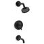 Purist Rite-temp Bath And Shower Trim Kit w/ Push-button Diverter And Lever Handle, 2.5 GPM (Matte Black), K-T14421-4-BL