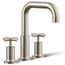 Purist Deck Mounted Bath Faucet Trim w/ Cross Handles (Vibrant Brushed Nickel)