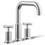 Purist Deck Mounted Bath Faucet Trim w/ Cross Handles (Polished Chrome), K-T14428-3-CP