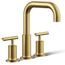 Purist Deck Mounted Bath Faucet Trim w/ Lever Handles (Vibrant Brushed Moderne Brass)