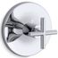 Purist Mastershower Temperature Control Valve Trim w/ Cross Handle (Polished Chrome)