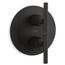 Purist Mastershower Temperature And Volume Control Valve Trim (Matte Black), K-T14489-4-BL