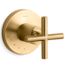 Purist Mastershower Volume Control Valve Trim w/ Cross Handle (Vibrant Brushed Moderne Brass), K-T14490-3-2MB