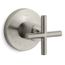 Purist Mastershower Volume Control Valve Trim w/ Cross Handle (Vibrant Brushed Nickel)
