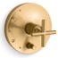 Purist Rite-temp Valve Trim w/ Push-button Diverter And Cross Handle (Vibrant Brushed Moderne Brass)