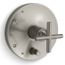 Purist Rite-temp Valve Trim w/ Push-button Diverter And Cross Handle (Vibrant Brushed Nickel)
