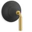 Tone Mastershower Transfer Valve Trim (Matte Black w/ Brushed Moderne Brass)