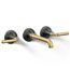 Tone Wall Mount Bathroom Faucet, 1.2 GPM (Matte Black w/ Brushed Moderne Brass), K-T26439-4-BMB