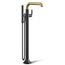 Tone Floor Mount Bath Filler Trim w/ Handshower (Matte Black w/ Brushed Moderne Brass)