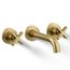 Castia Wall Mount Bathroom Faucet, 1.2 GPM (Vibrant Brushed Moderne Brass), K-T35909-3-2MB