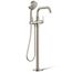 Castia Floor Mount Bath Filler Trim w/ Handshower (Vibrant Brushed Nickel)