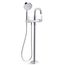 Castia Floor Mount Bath Filler Trim w/ Handshower (Polished Chrome)