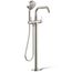 Castia Floor Mount Bath Filler Trim w/ Handshower (Vibrant Polished Nickel)