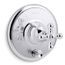 Artifacts Rite-temp Valve Trim w/ Push-button Diverter And Cross Handle (Polished Chrome)
