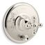 Artifacts Rite-temp Valve Trim w/ Push-button Diverter And Cross Handle (Vibrant Polished Nickel)