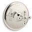 Artifacts Mastershower Temperature Control Valve Trim w/ Cross Handle (Vibrant Polished Nickel)