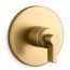 Mastershower Temperature Control Valve Trim w/ Lever Handle (Vibrant Brushed Moderne Brass)