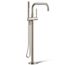 Purist Floor Mount Bath Filler Trim w/ Handshower (Vibrant Brushed Nickel)