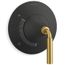 Tone Rite-temp Valve Trim (Matte Black w/ Brushed Moderne Brass)