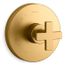 Composed Rite-temp Valve Trim w/ Cross Handle (Vibrant Brushed Moderne Brass)