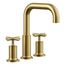 Purist Deck-Mount Bath Faucet Trim w/ Cross Handles (Vibrant Brushed Moderne Brass), K-T14428-3-2MB