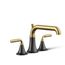 Deck-Mount Bath Faucet Trim w/ Diverter (Matte Black w/ Brushed Moderne Brass)