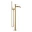 Occasion Floor-Mount Bath Filler Trim w/ Handshower (Vibrant French Gold), K-T27025-4-AF
