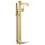 Floor-Mount Bath Filler Trim w/ Handshower (Vibrant Brushed Moderne Brass), K-T27408-4-2MB