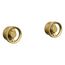 Components Wall-Mount Bathroom Faucet Industrial Handle Trim (Vibrant Brushed Moderne Brass), K-T77981-9-2MB