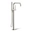 Floor-Mount Bath Filler Trim w/ Handshower (Vibrant Polished Nickel), K-T97328-4-SN